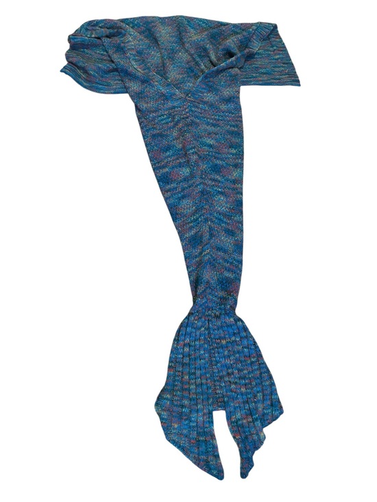 Other - Mermaid Tail Blanket Blue Multicolor Cozy Knit Fish Tail Throw